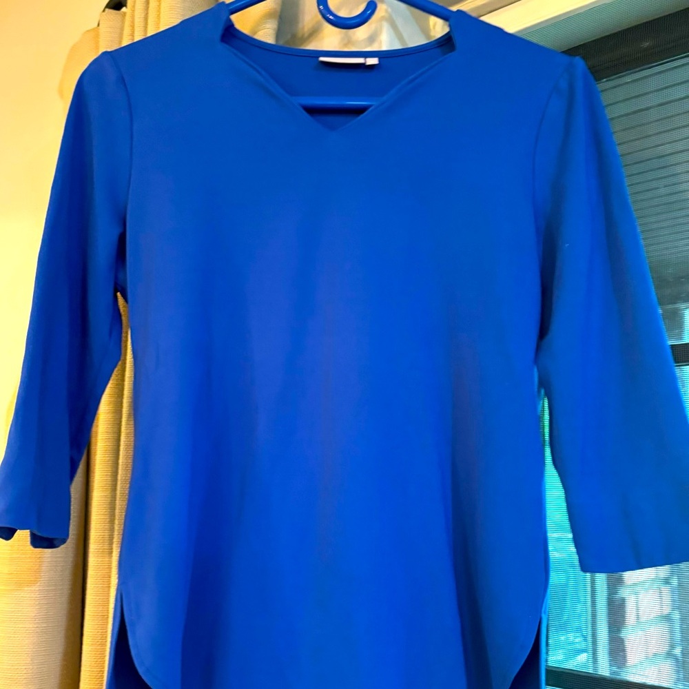 Ellie Kai royal blue blouse size 0
